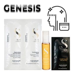 Genesis Semi Di Lino "Kit S for hair diamond", Выберите линию: Блеск, Количество Ампул: 1 ампула, фото 