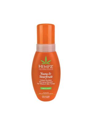 Мусс для тела с бронзантом темного оттенка юдзу и карамбола / yuzu and starfruit instant sunless bronzing mousse for medium skin tones, фото 