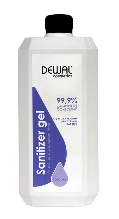 Антибактериальный гель с увлажняющим действием для рук sanitizer gel (1000 мл) dewal cosmetics dc60002, фото 